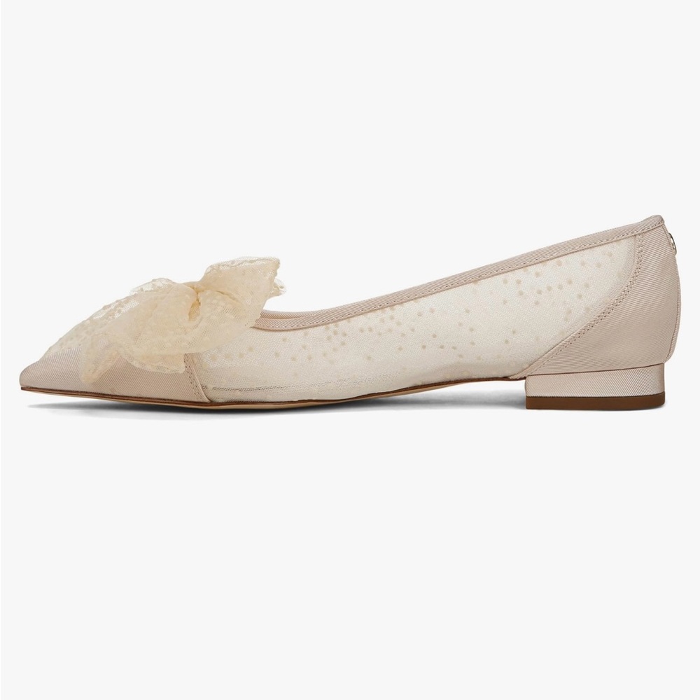 Circus NY by Sam Edelman Darcey Elegant Cream Bow Flats Size 8 - Picture 3 of 15